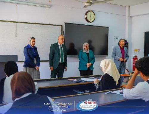 عميد الكلية التقنية الهندسية – البصرة يتفقد سير الامتحانات النهائية لطلبة المرحلة الأولى